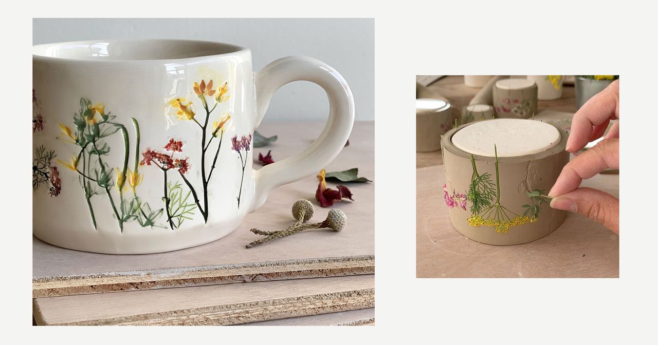 Dấu ấn tinh tế của thực vật bản địa trên những bộ gốm sứ của Hessa Al Ajmani