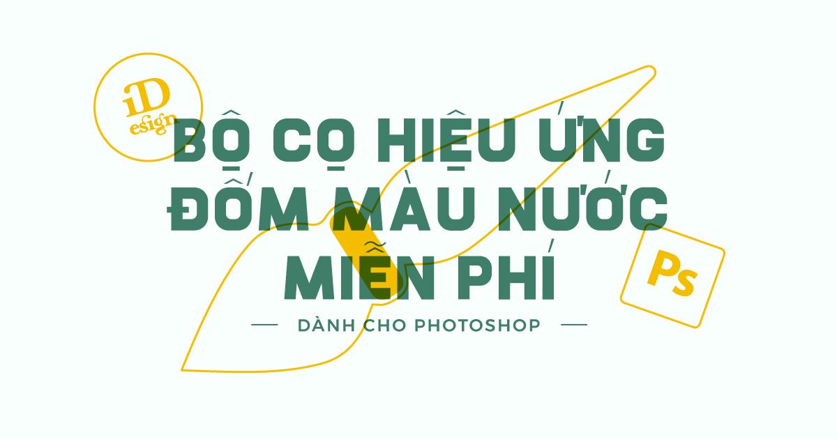 Chia sẻ bộ brush hiệu ứng đốm màu nước miễn phí dùng cho Photoshop