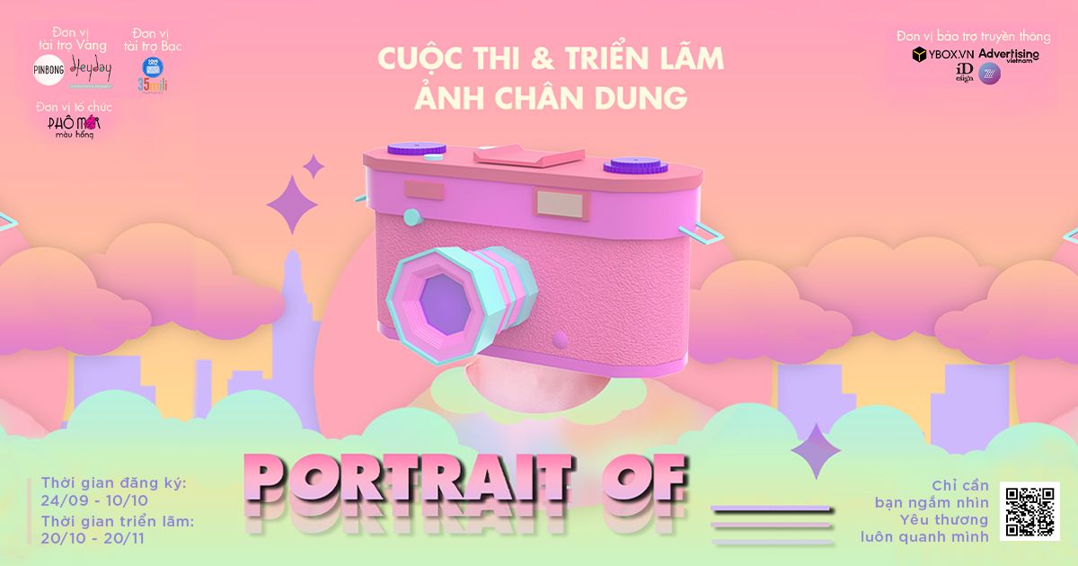 Chỉ còn 2 ngày đăng ký cuộc thi ảnh online ‘Portrait of’ do Phô Mai Màu Hồng tổ chức