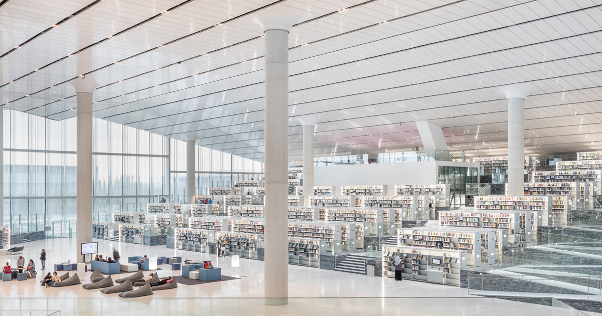 iDesign | Thư viện Quốc gia Qatar với sảnh chứa sách rộng ngút ngàn