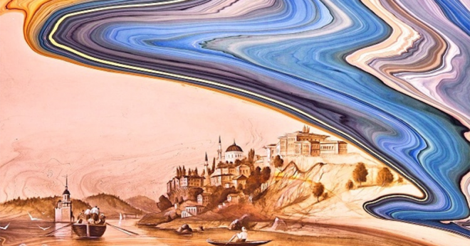 Bức tranh bước ra từ mặt nước - nghệ thuật Ebru và kỹ thuật "vẽ tranh thủy ấn" cổ xưa