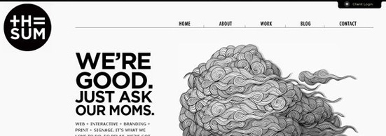 Các thiết kế web sử dụng màu đen trắng tuyệt vời