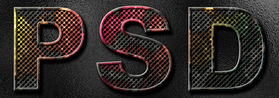 Hiệu ứng chữ kim loại bị ăn mòn