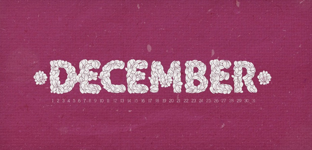 Màn hình nền cho tháng cuối năm