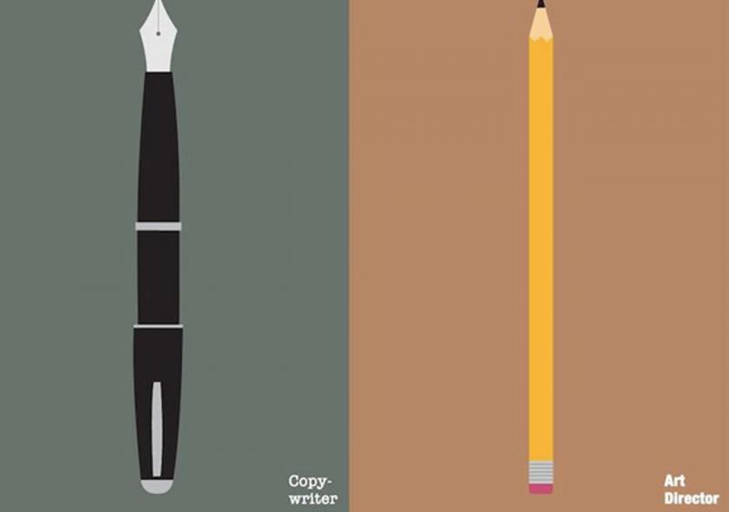 17 minh họa so sánh giữa Copywriter và Art Director