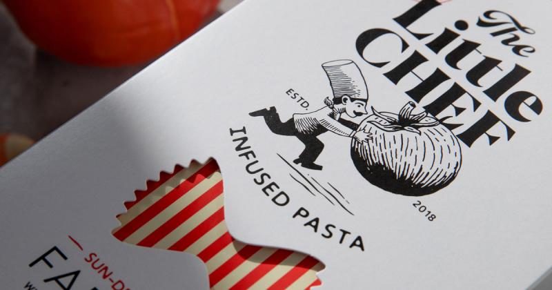 Bao bì mã vạch tàng hình của thương hiệu pasta The Little Chef