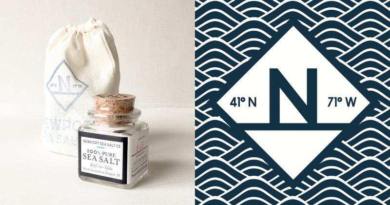 Hũ muối mang phong cách thuỷ thủ của Newport Sea Salt Company