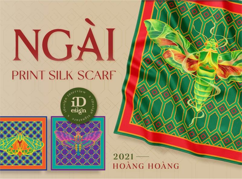 Khám phá tinh thần Á Đông trong dự án khăn lụa cao cấp “NGÀI” PRINT SILK SCARF của Hoàng Hoàng