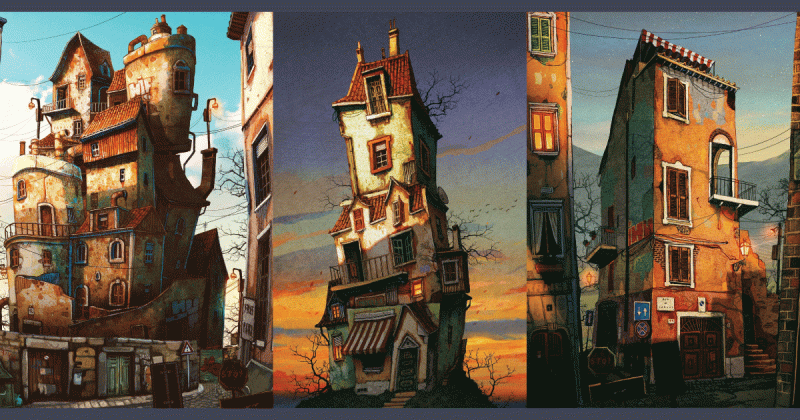 Những ngôi nhà nhuốm màu thời gian của họa sỹ Francisco Fonseca