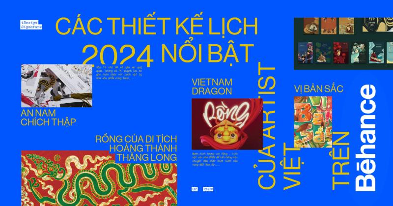 Bóc Lịch | Tổng hợp các thiết kế lịch 2024 nổi bật của artist Việt trên Behance